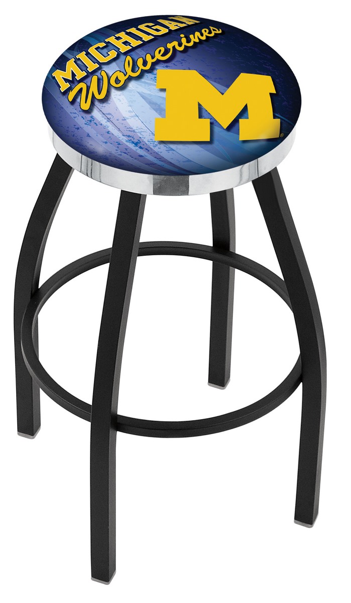 Picture of Holland Bar Stool L8B2C36MichUn 36 in. Michigan Bar Stool with Wolverines Logo Swivel Seat