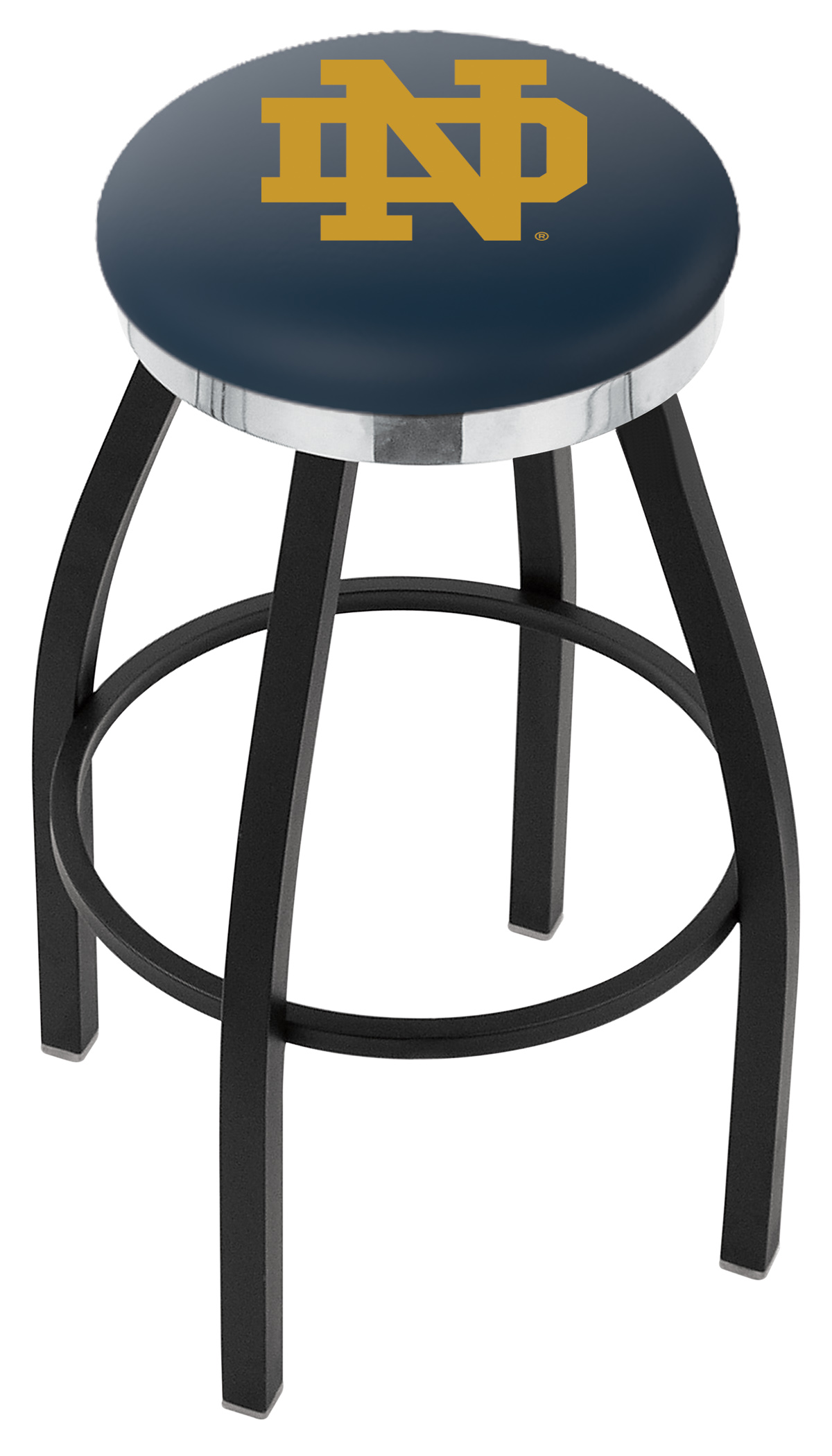 Picture of Holland Bar Stool L8B2C36ND-ND 36 in. Notre Dame Bar Stool with Irish ND Logo Swivel Seat