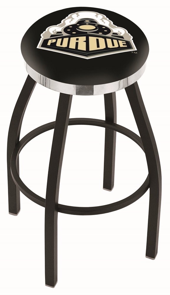 L8B2C36Purdue 36 in. Purdue Bar Stool with Boilermakers Logo Swivel Seat