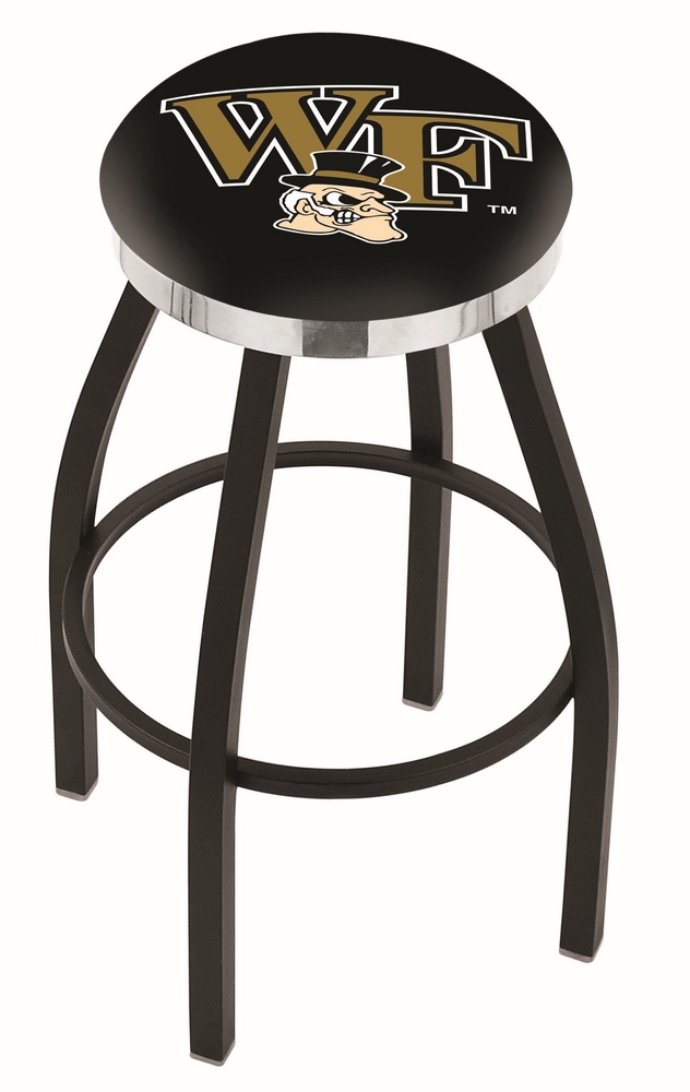 L8B2C36WakeFr 36 in. Wake Forest Bar Stool with Demon Deacons Logo Swivel Seat