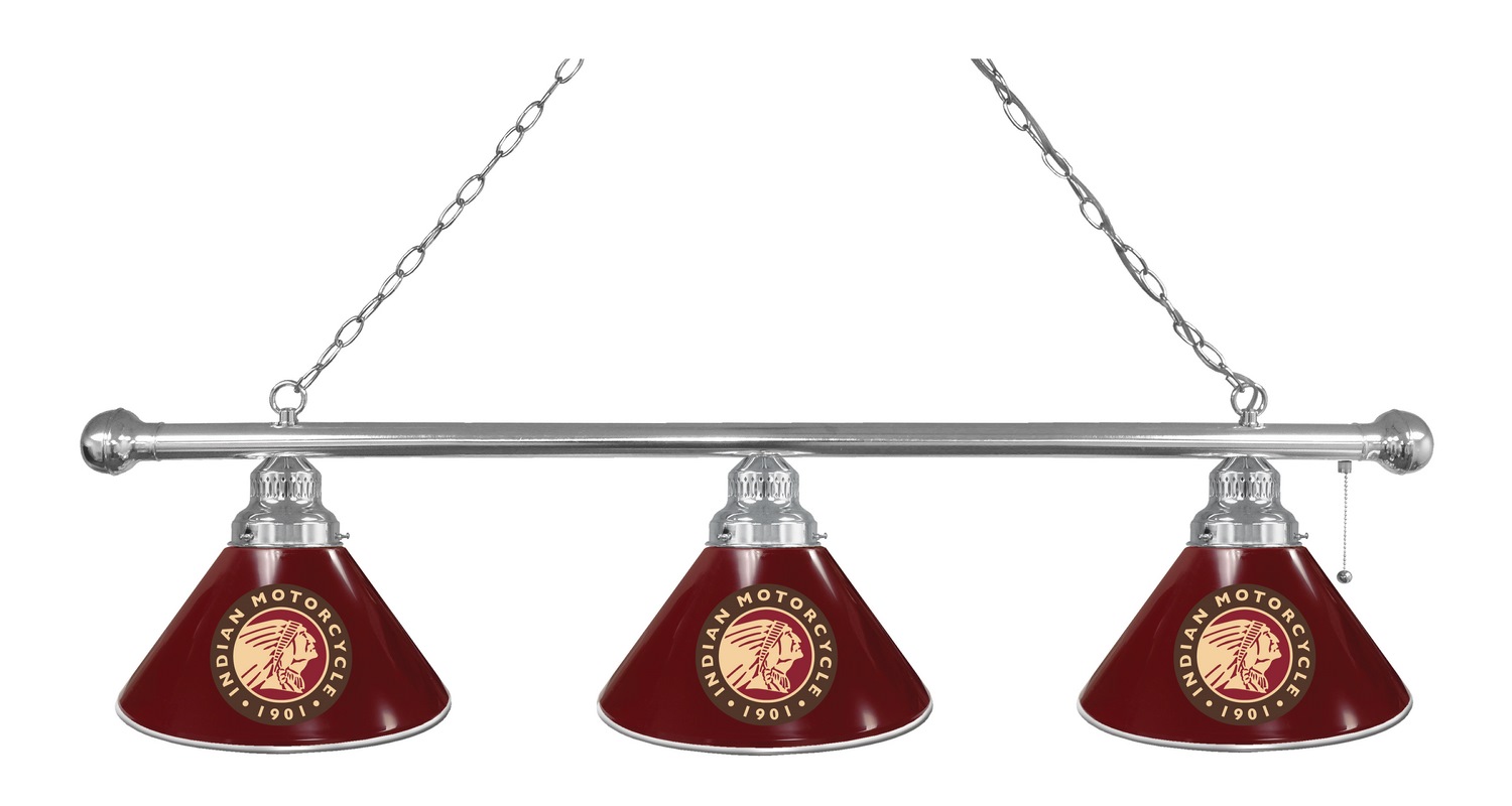 BL3CHIndn-HD-Bu Indian Motorcycle 3 Shade Billiard Light