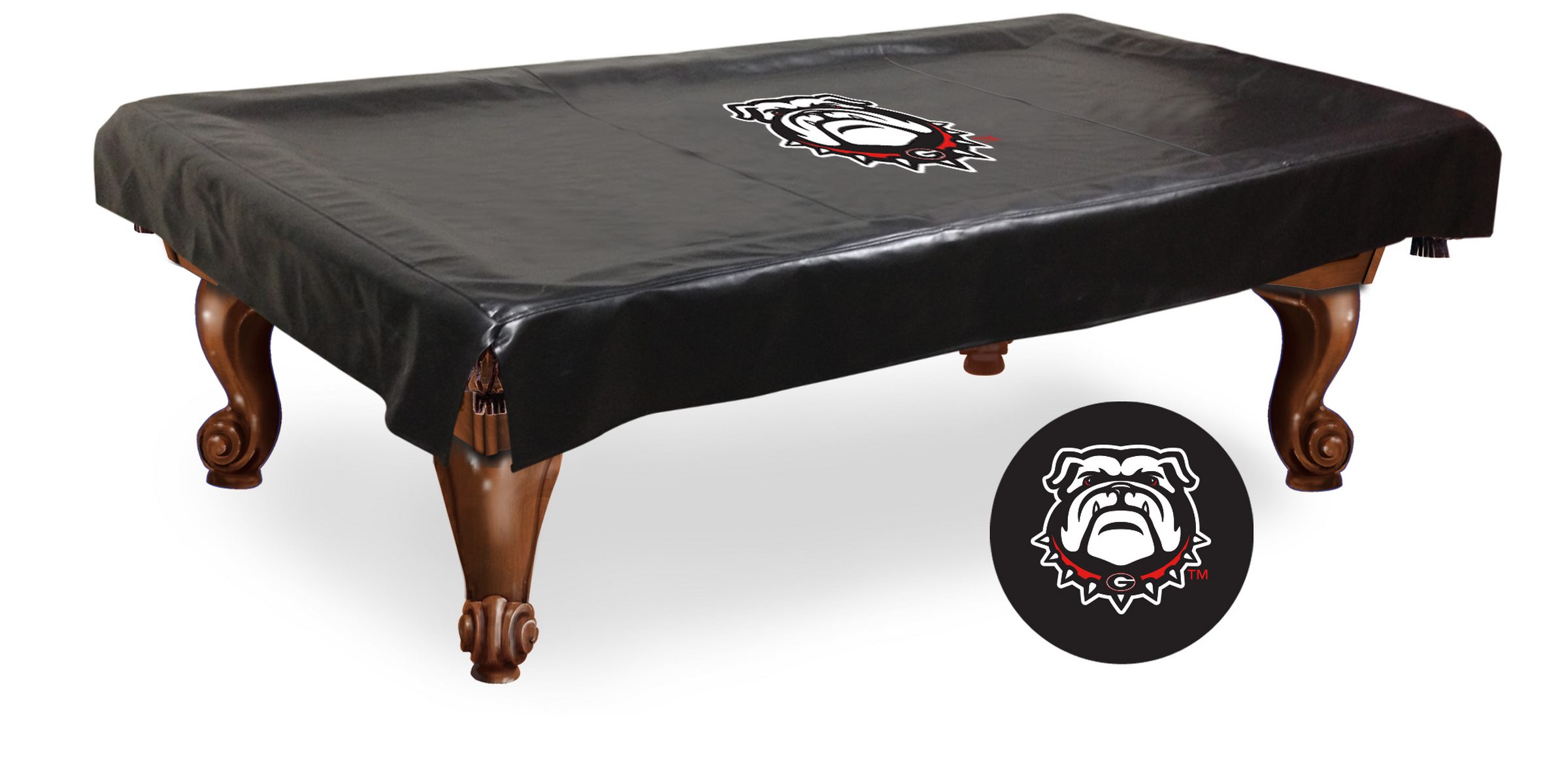 Picture of Holland Bar Stool BCV7GA-Dog Georgia Bulldog Billiard Table Cover