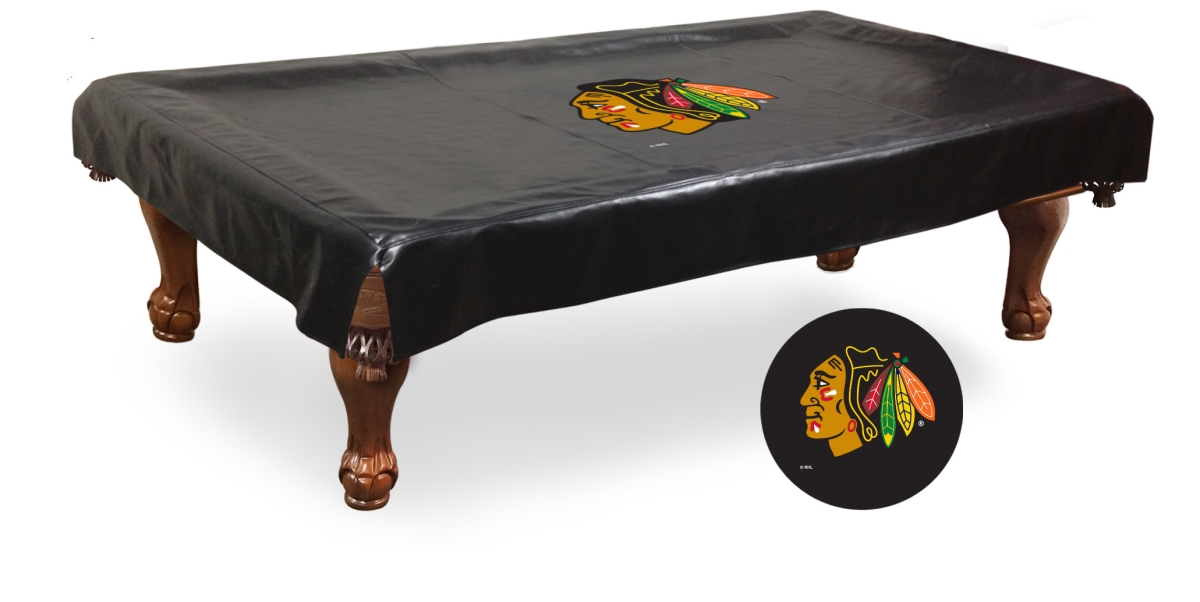 Picture of Holland Bar Stool BCV8ChiHwk Chicago Blackhawks Billiard Table Cover