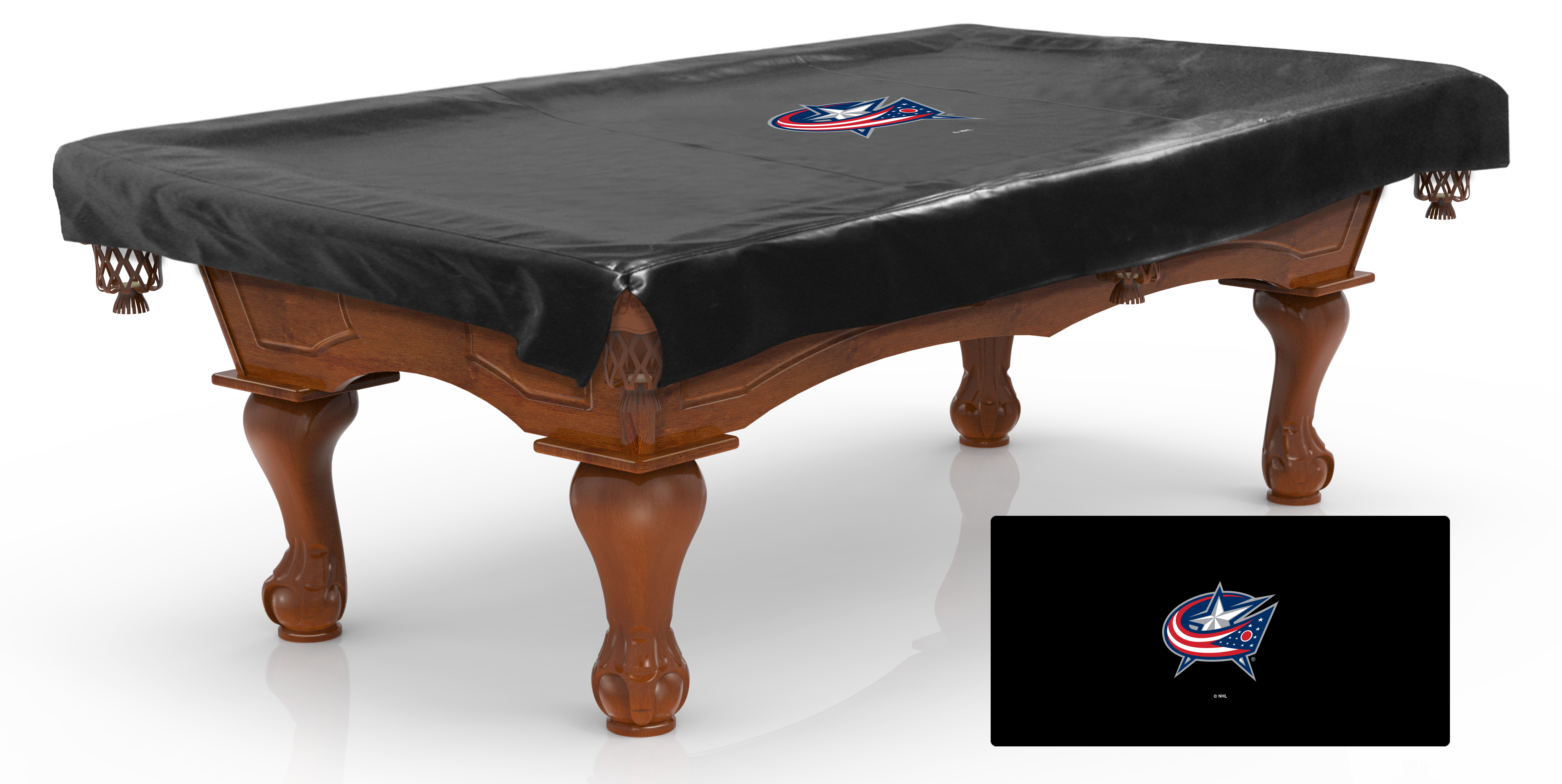 Picture of Holland Bar Stool BCV8ColBlu Columbus Blue Jackets Billiard Table Cover