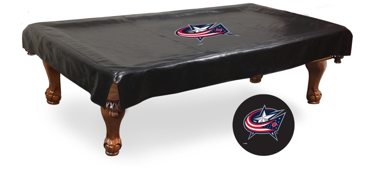 Picture of Holland Bar Stool BCV9ColBlu Columbus Blue Jackets Billiard Table Cover