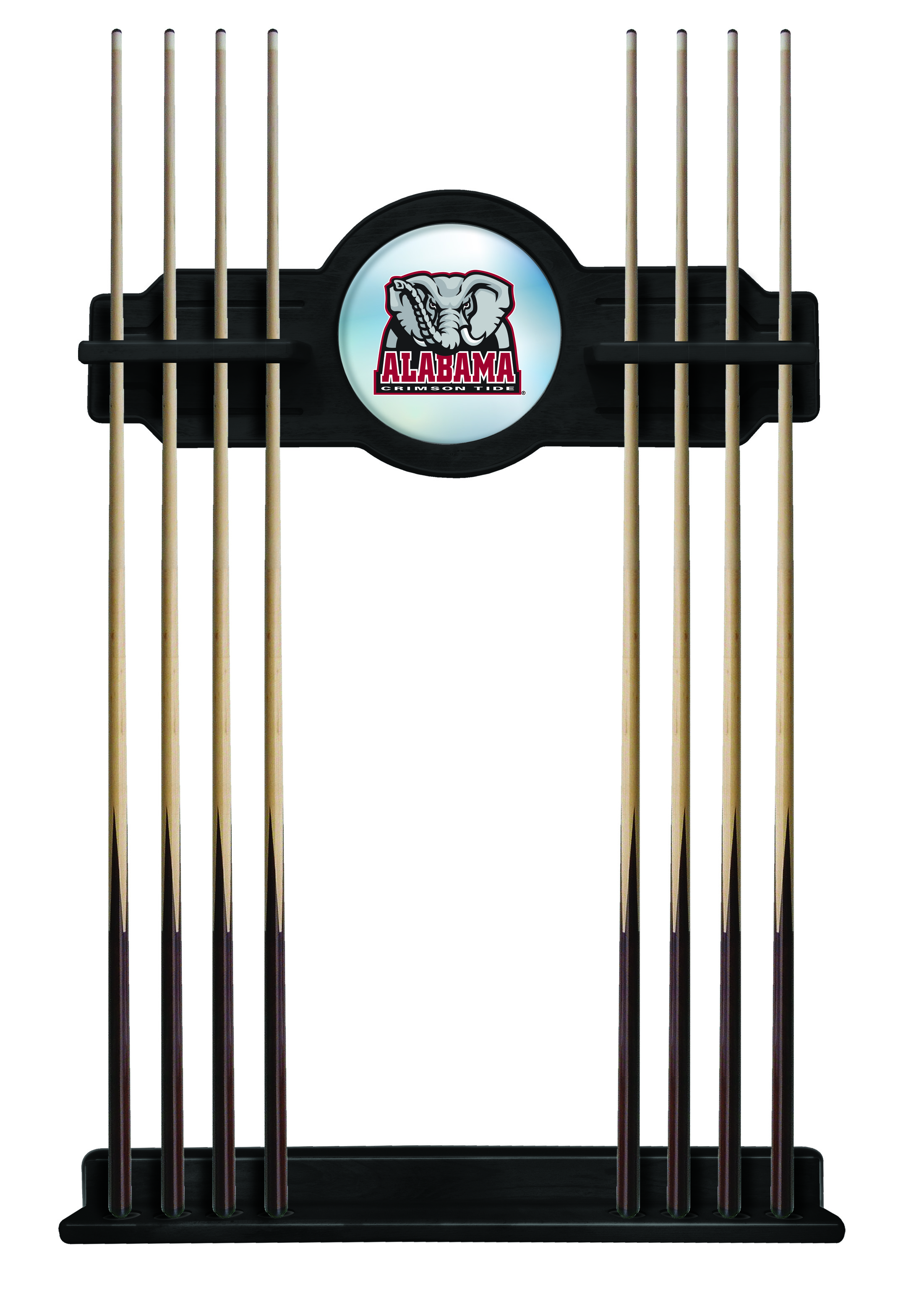 CueBKAL-Ele Alabama Cue Rack - Black