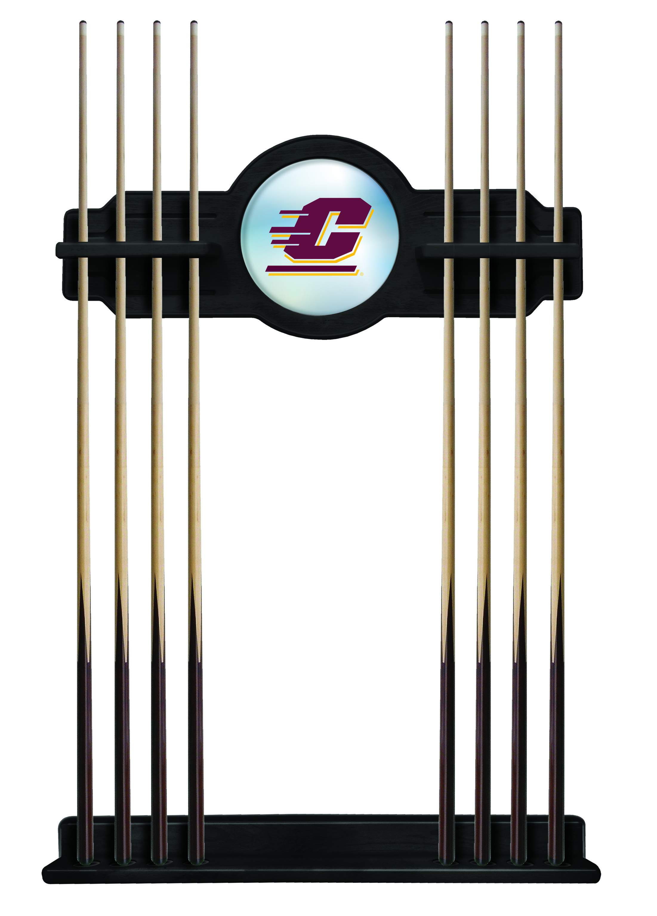 Picture of Holland Bar Stool CueBKCenMic Central Michigan Cue Rack - Black
