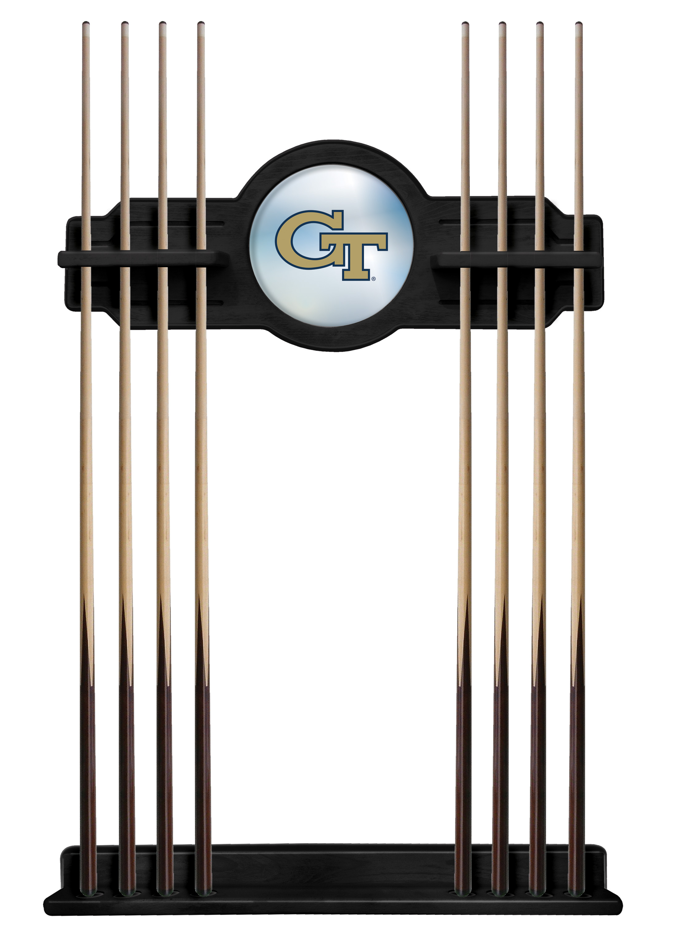 CueBKGATech Georgia Tech Cue Rack - Black