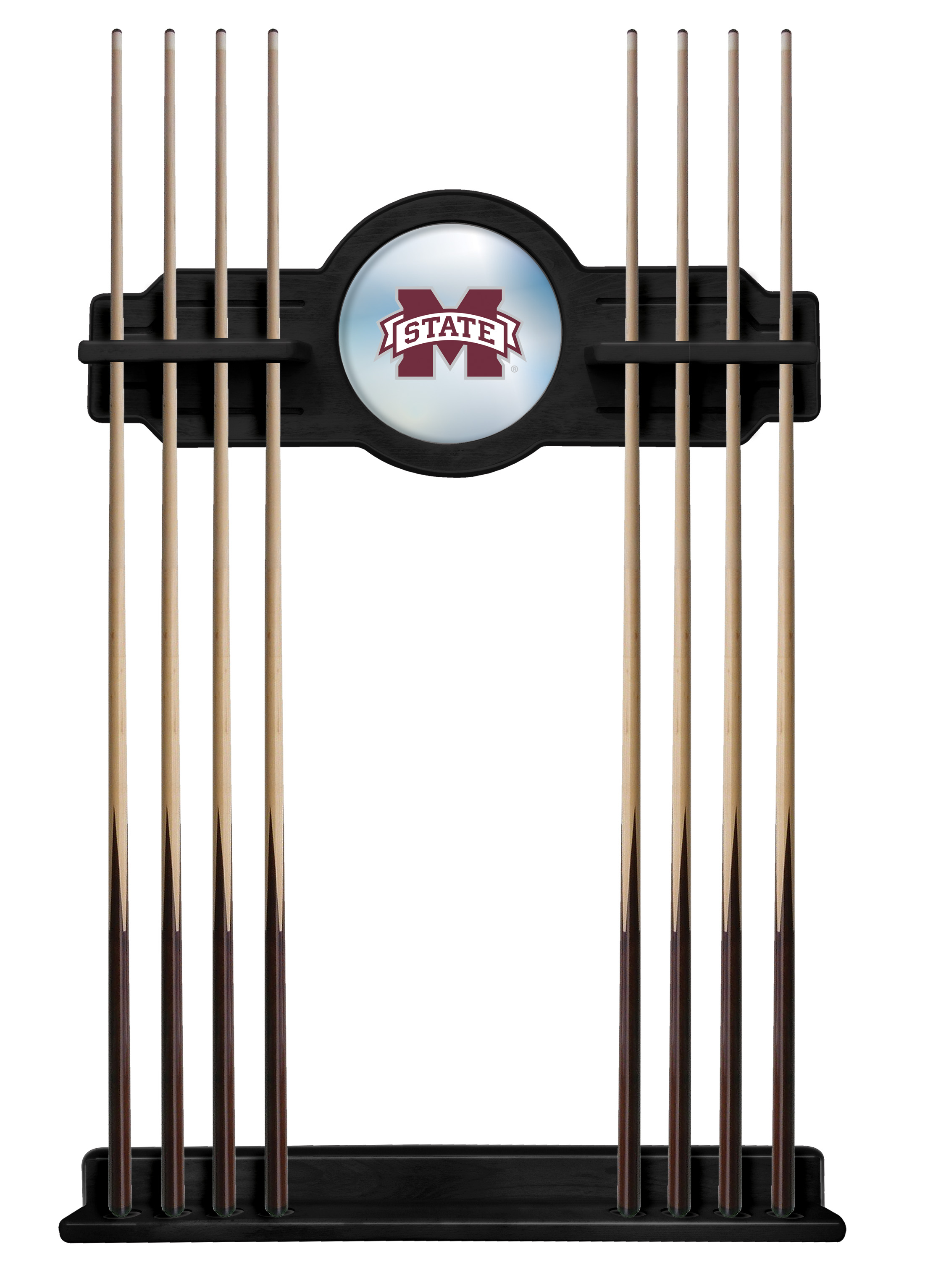 CueBKMssStU Mississippi State Cue Rack - Black