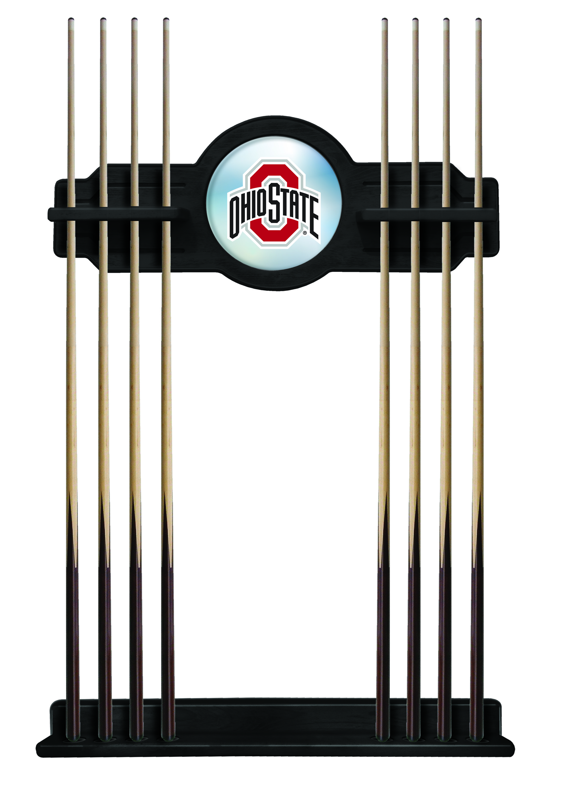 CueBKOhioSt Ohio State Cue Rack - Black