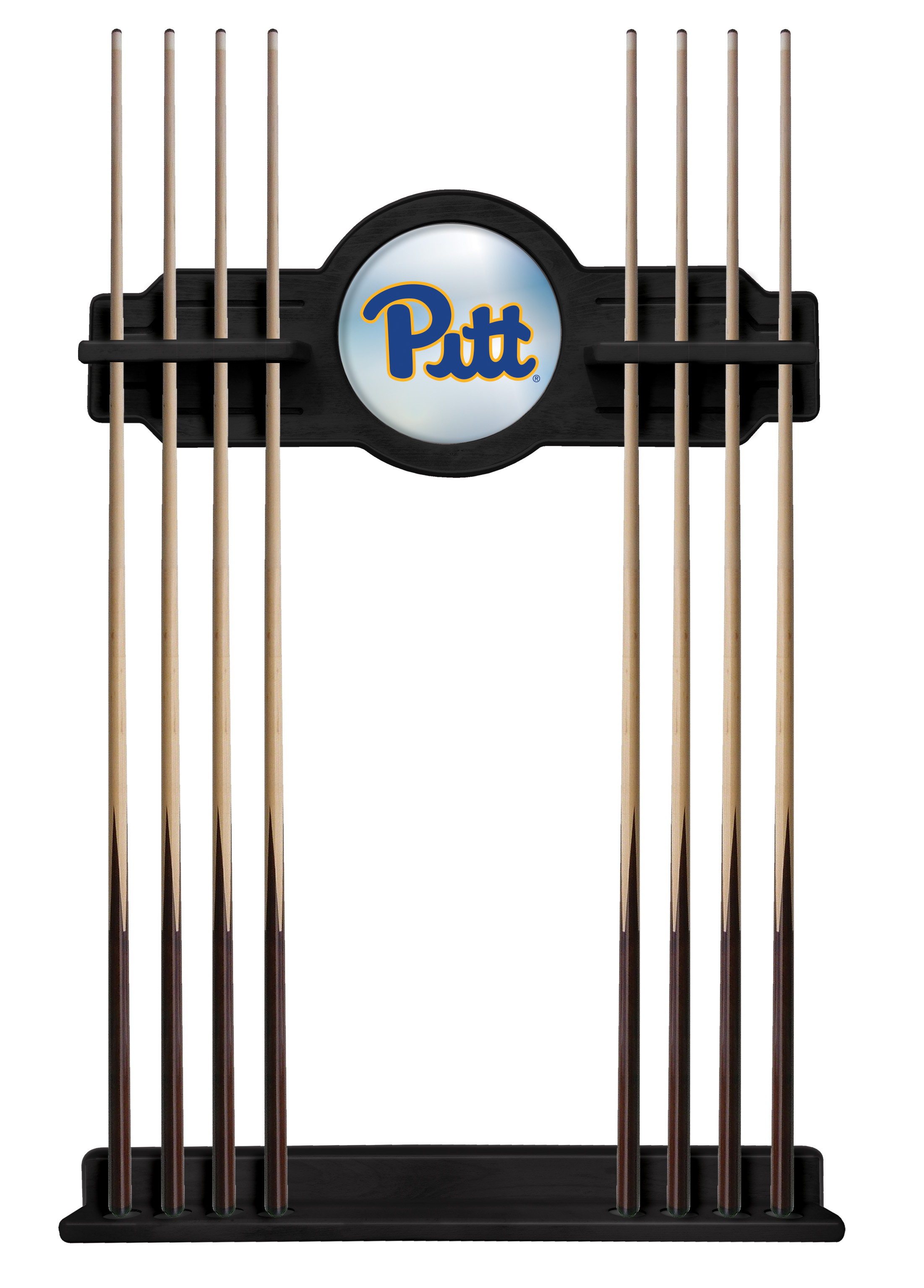 CueBKPittsb Pitt University Cue Rack - Black