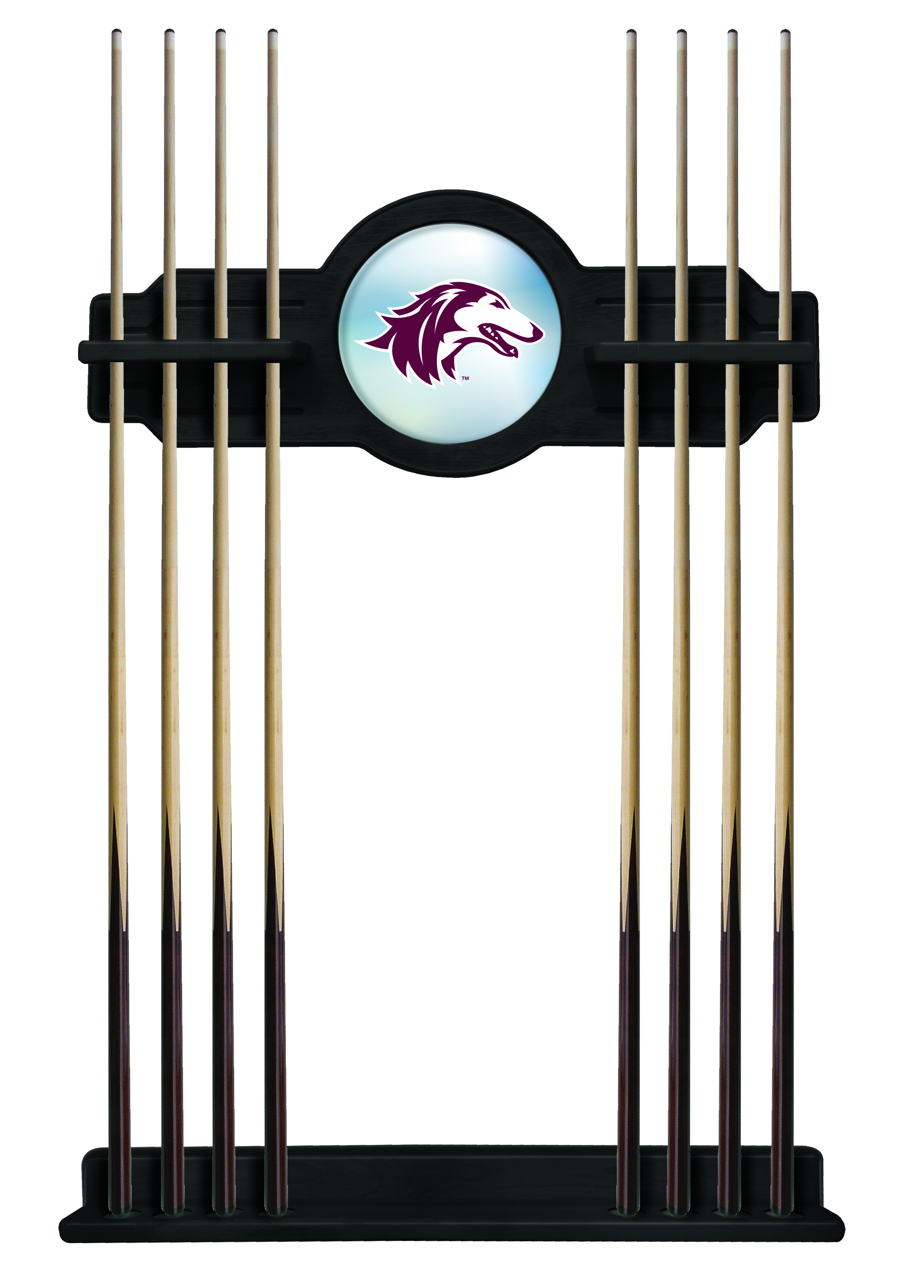 CueBKSouIll Southern Illinois Cue Rack - Black