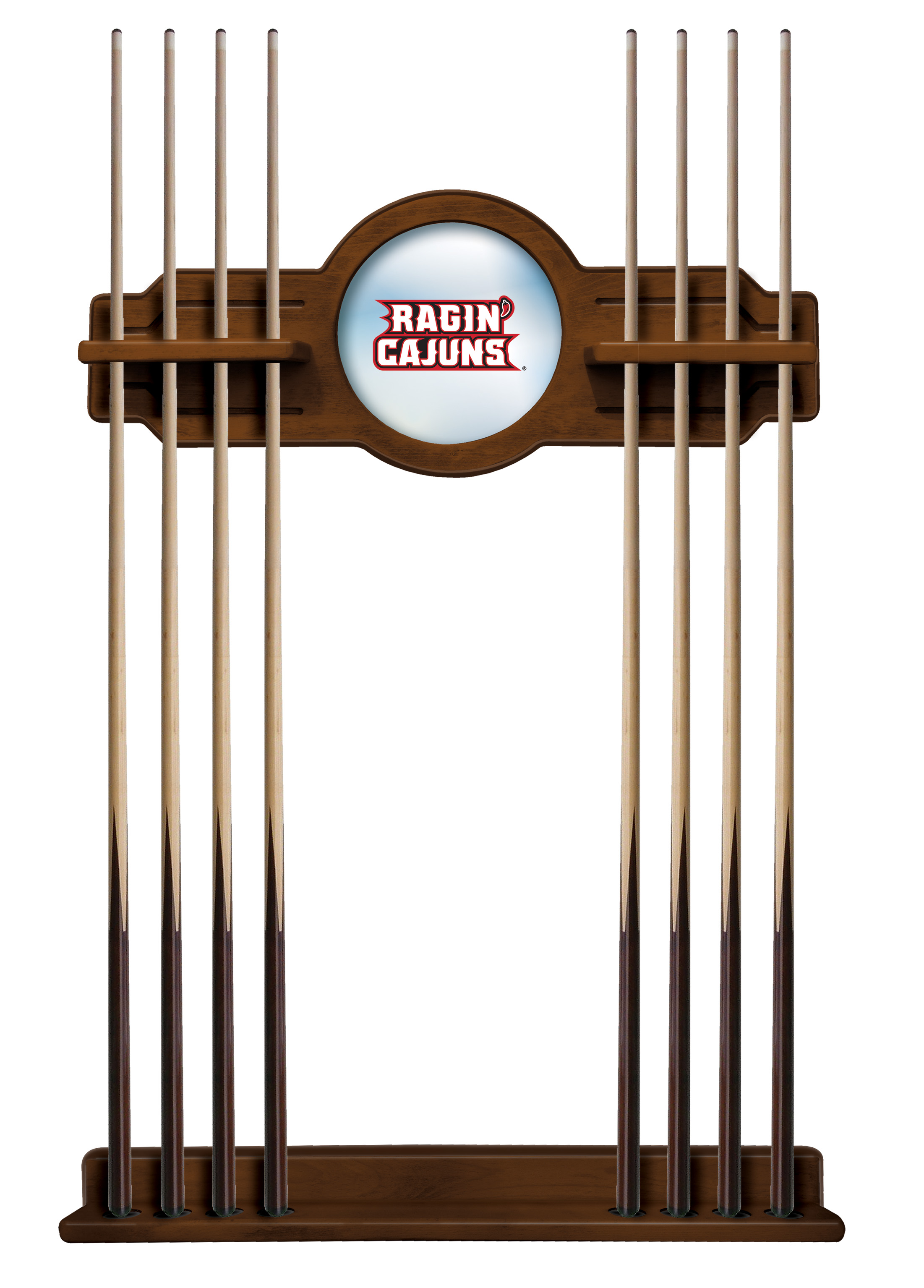 CueChrdLA-Laf Louisiana Lafayette Ragin Cajuns Pool Cue Rack