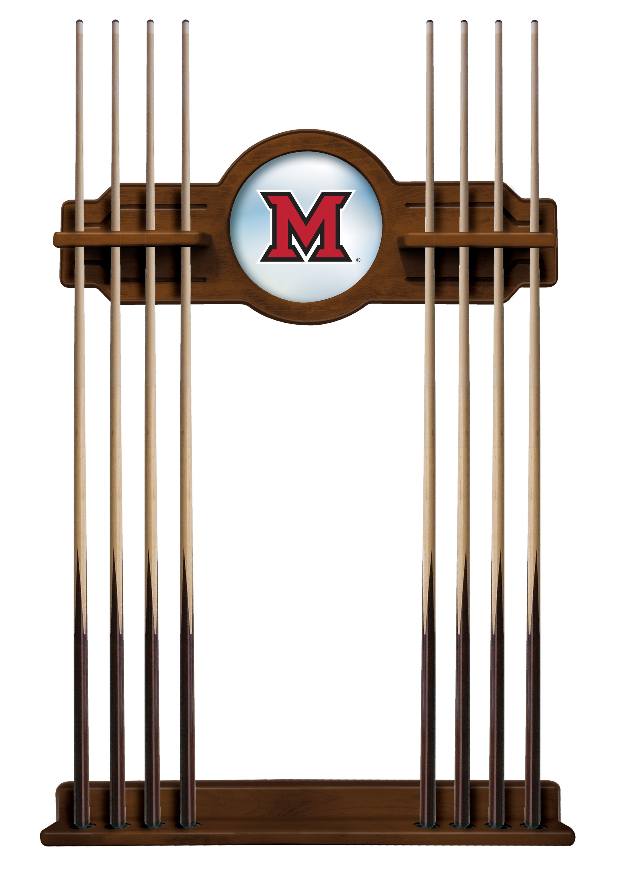 CueChrdMia-OH Miami Redhawks Pool Cue Rack