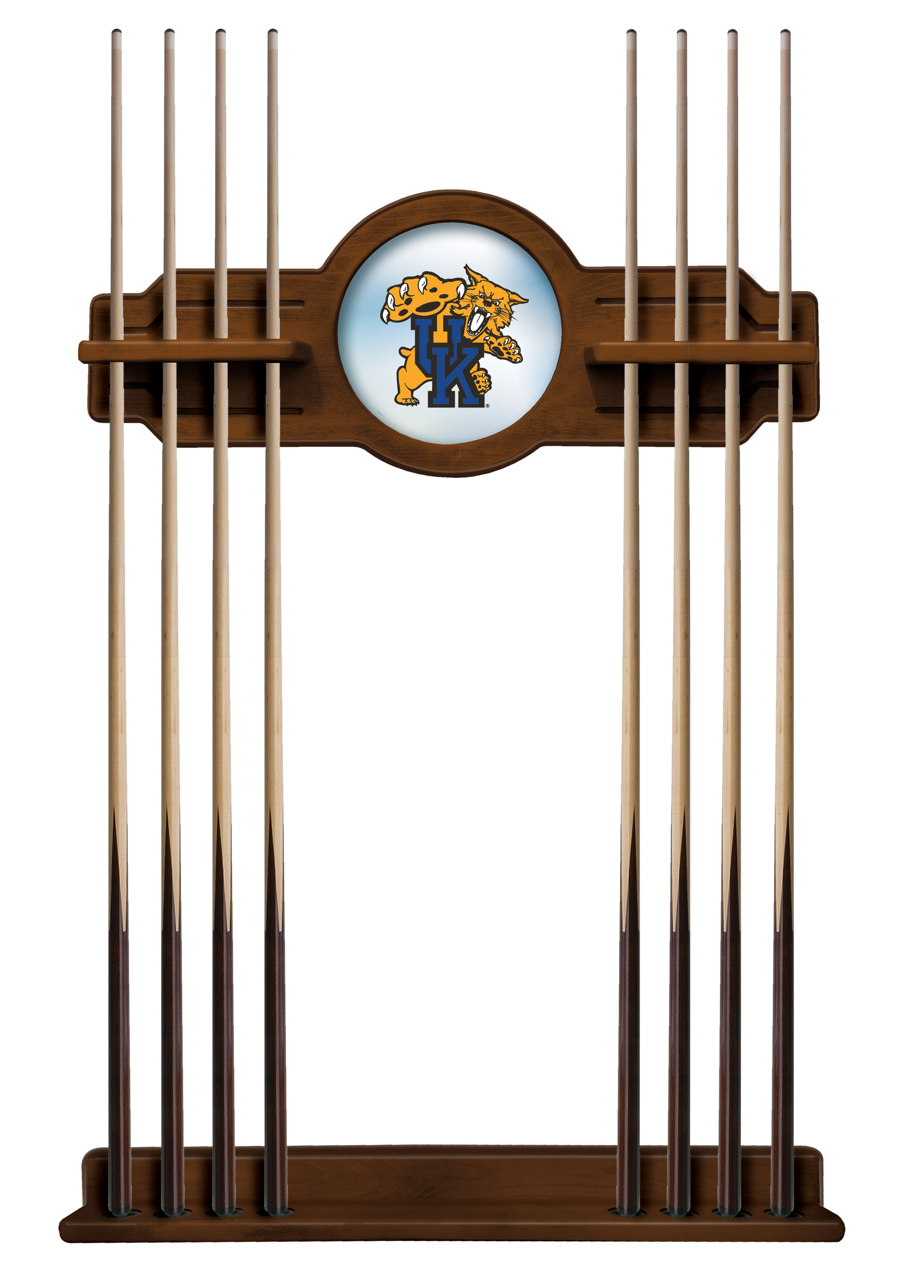 CueChrdUKYCat Kentucky Wildcat Cue Rack - Chardonnay