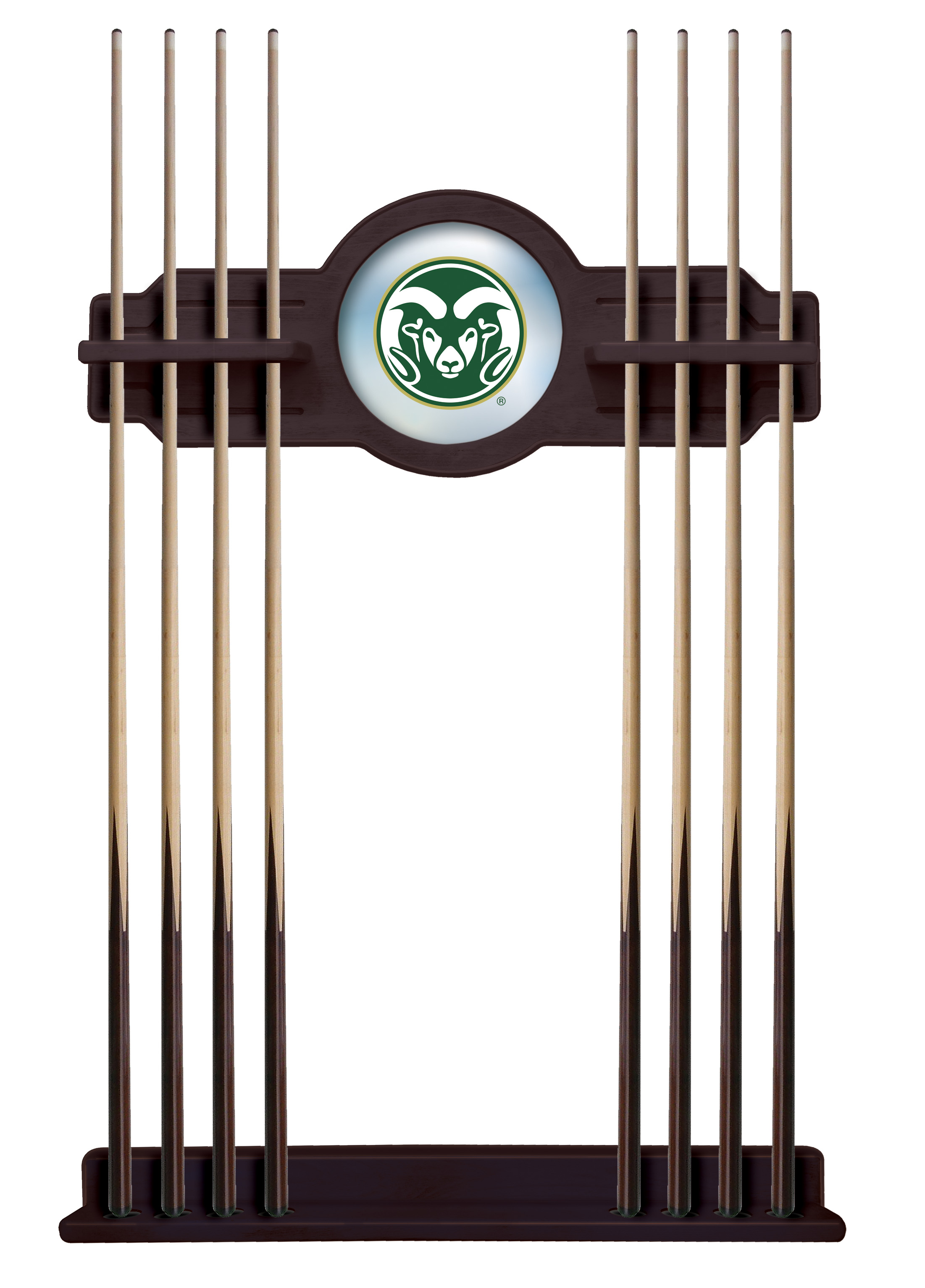 CueETudColoSt Colorado State Cue Rack - English Tudor