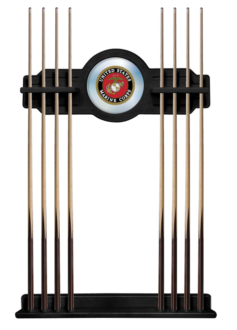 CueBKMarine United States Marines Cue Rack - Black