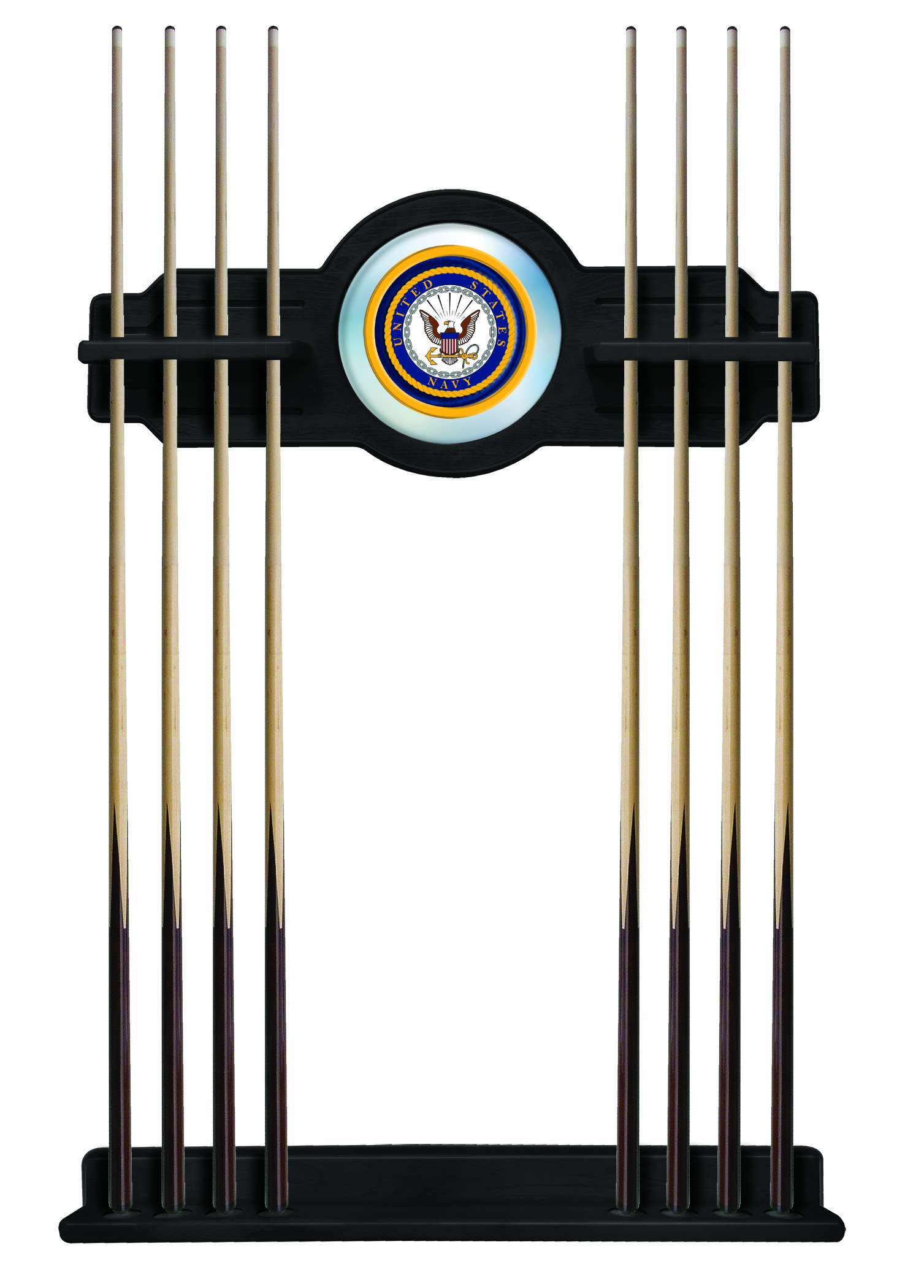 CueBKNavy United States Navy Cue Rack - Black