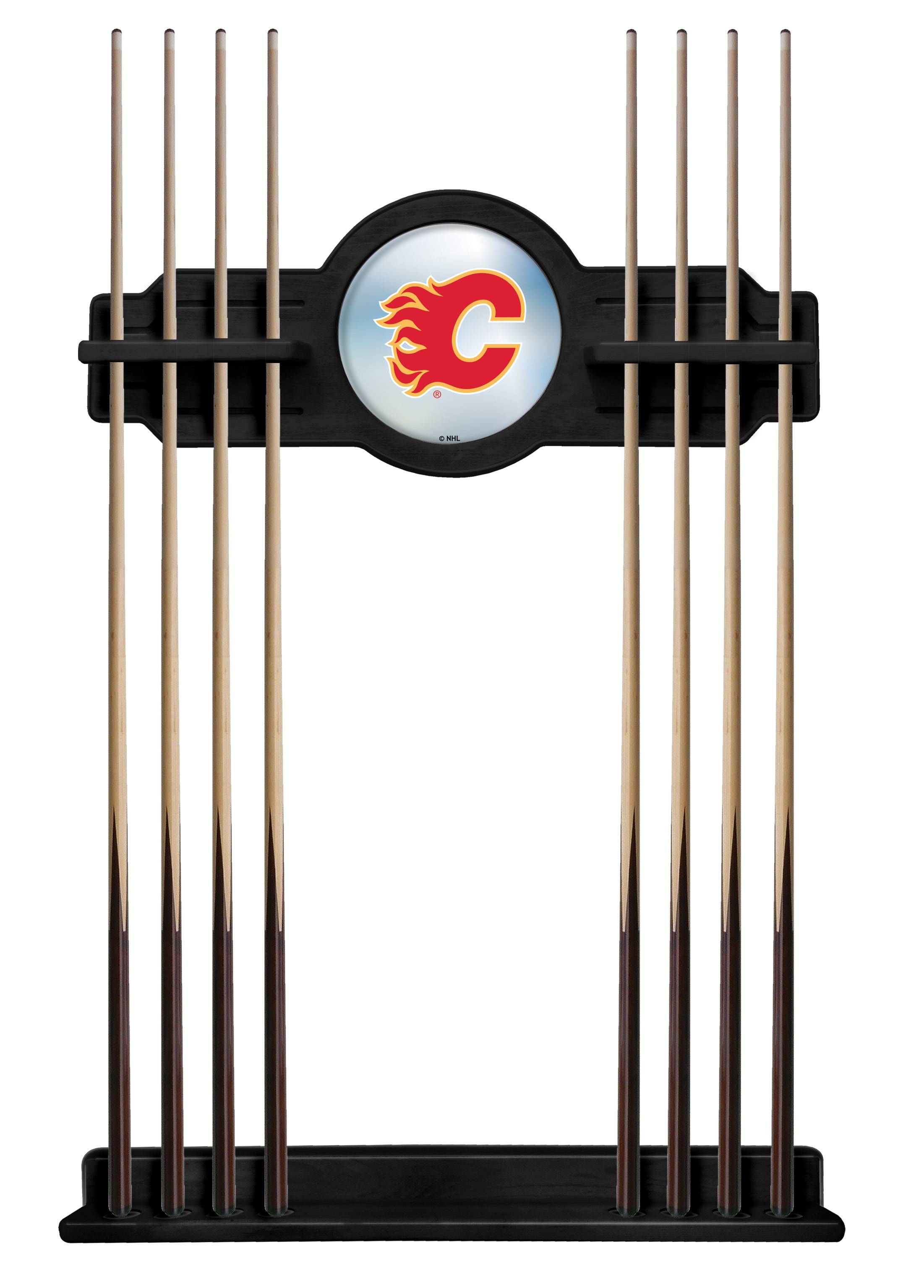 CueBKCalFla Calgary Flames Cue Rack - Black