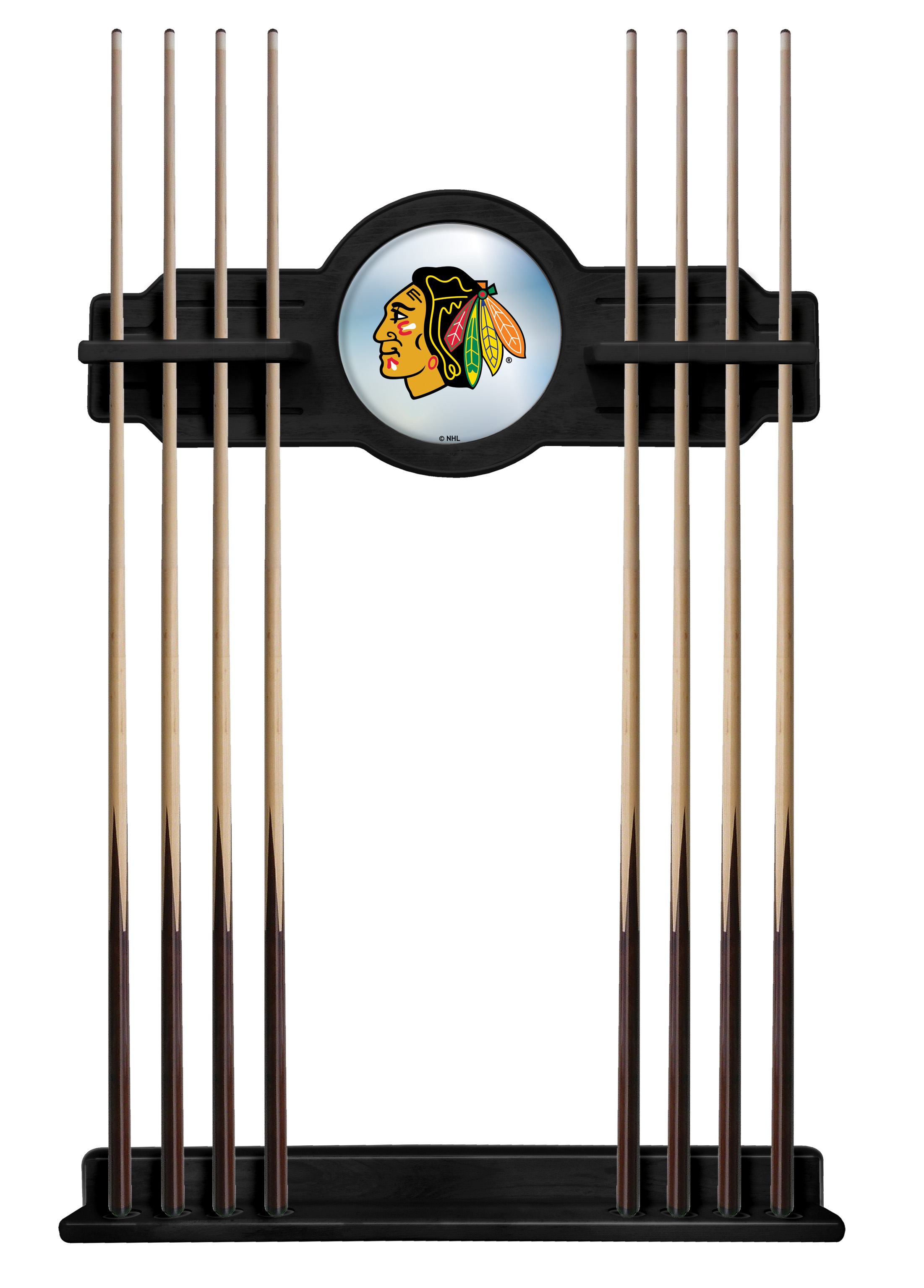 Chicago Blackhawks Cue Rack - Black