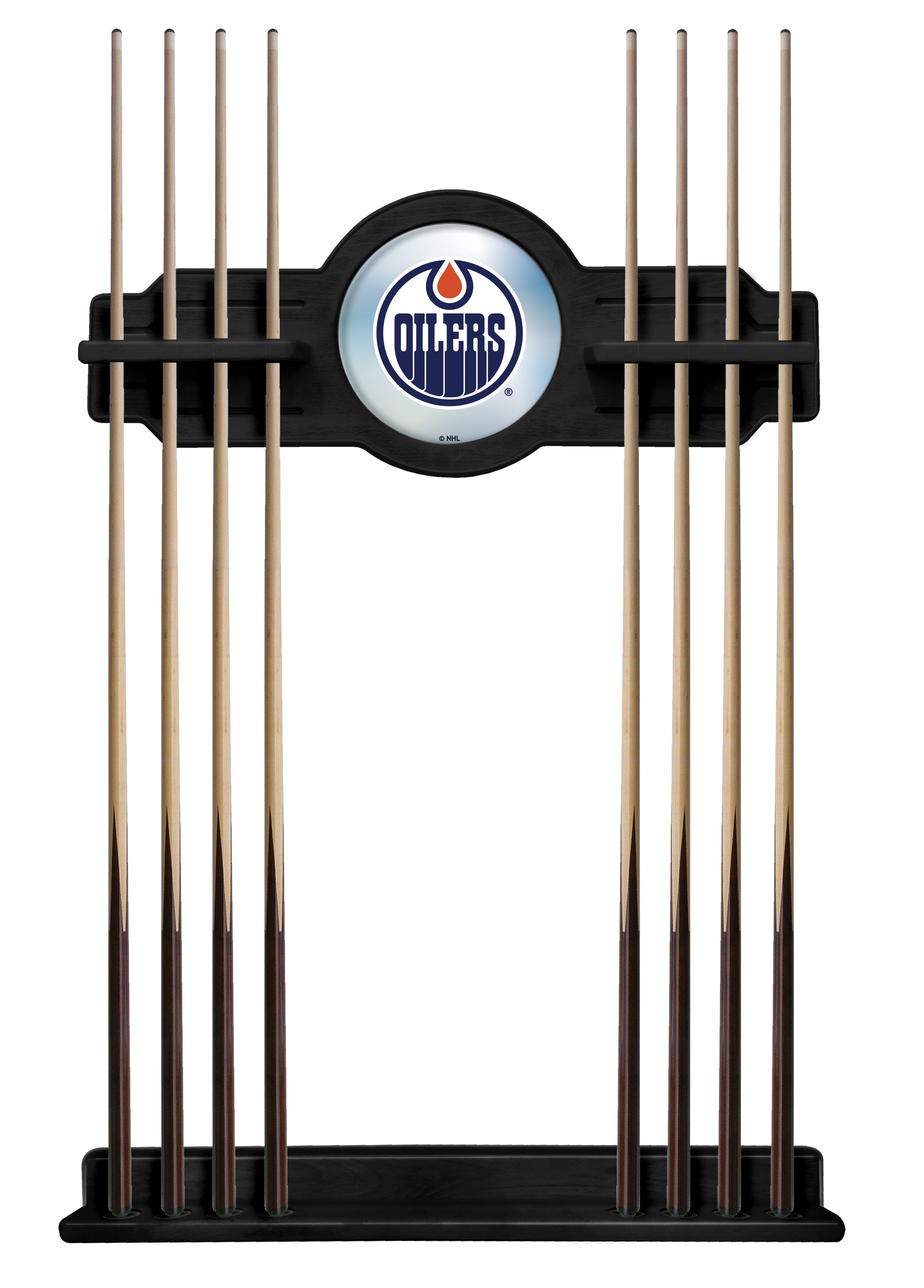 CueBKEdmOil Edmonton Oilers Cue Rack - Black