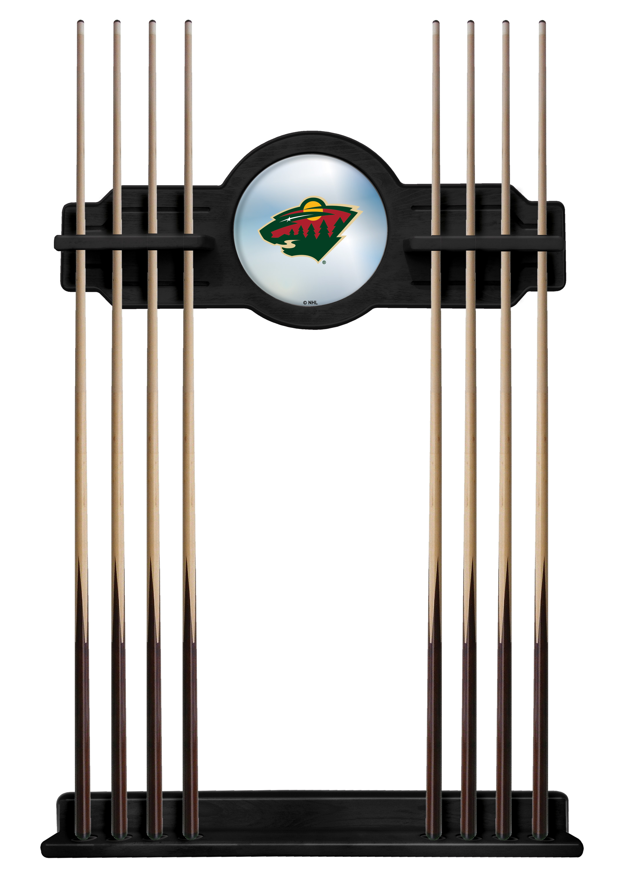 CueBKMinWld Minnesota Wild Cue Rack - Black