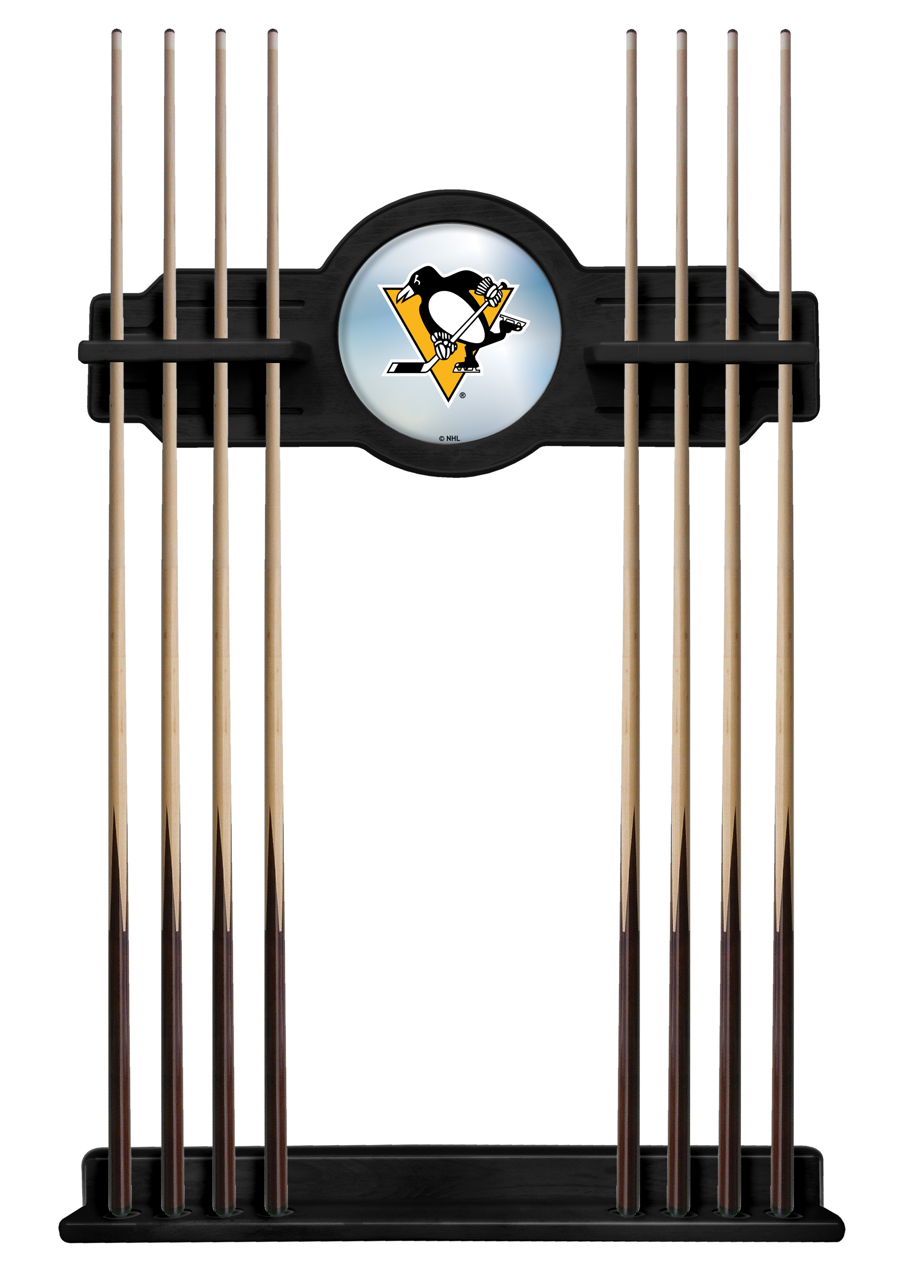 CueBKPitPen Pittsburgh Penguins Cue Rack - Black