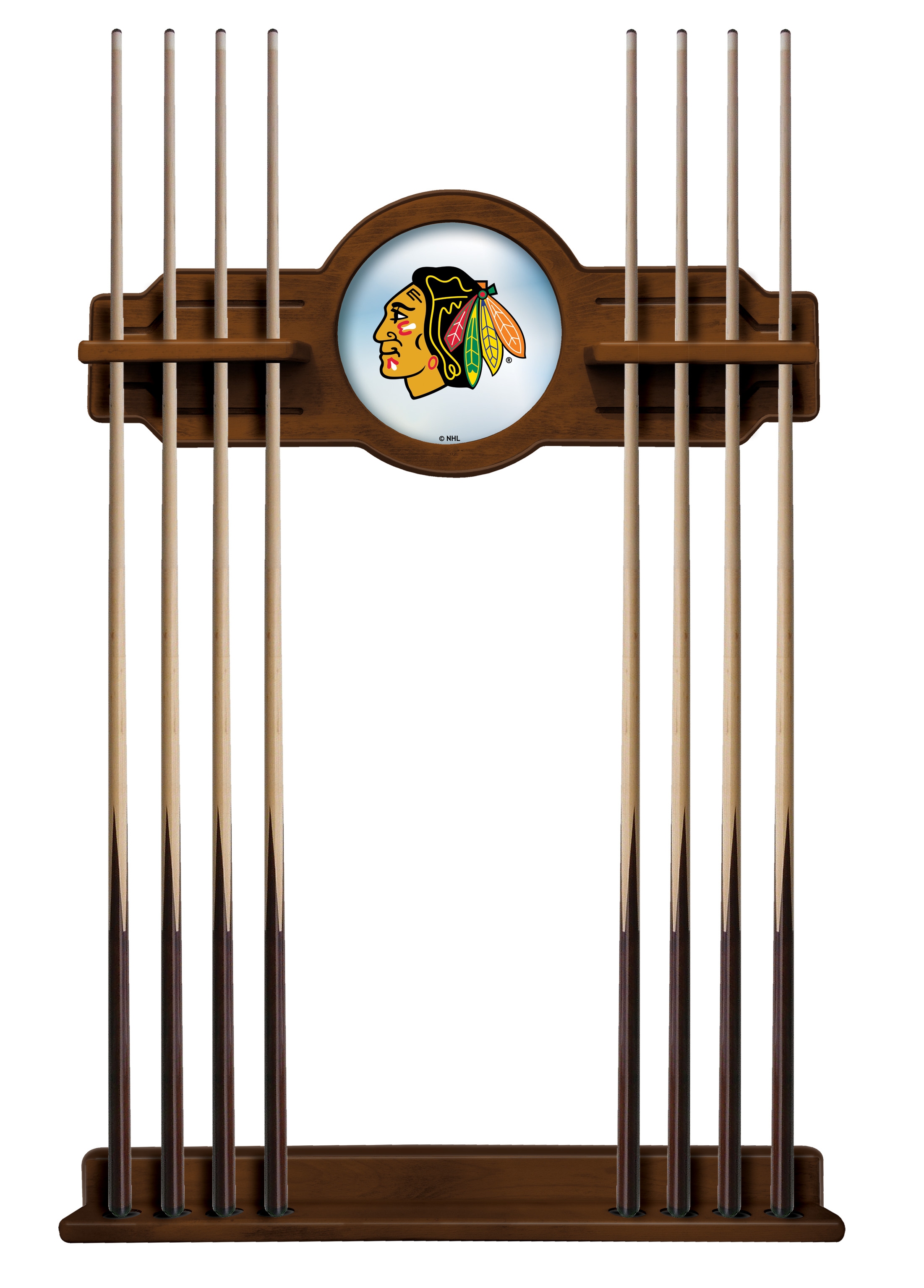 CueChrdChiHwk Chicago Blackhawks Cue Rack - Chardonnay