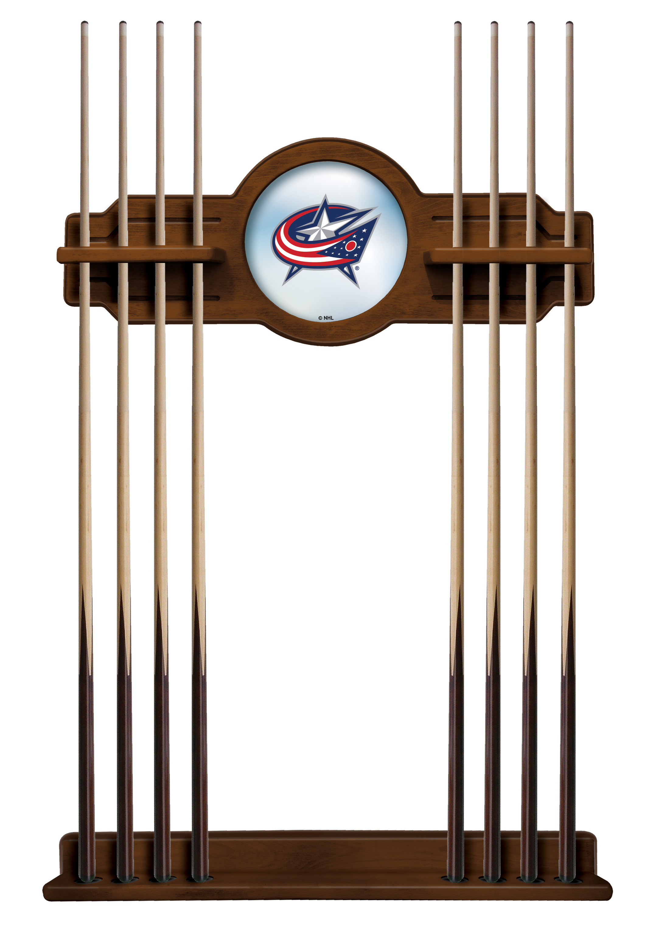 CueChrdColBlu Columbus Blue Jackets Cue Rack - Chardonnay