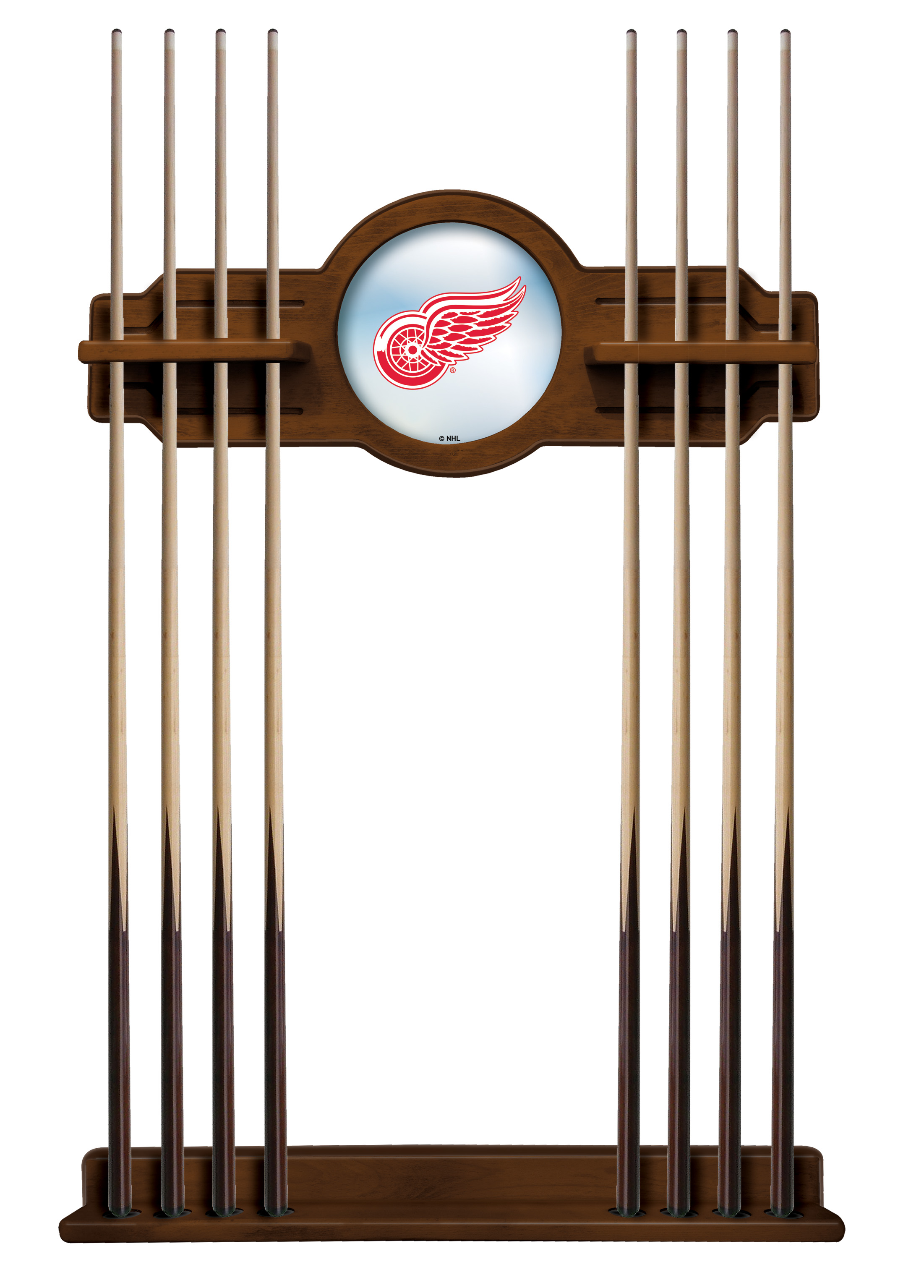 CueChrdDetRed Detroit Red Wings Cue Rack - Chardonnay