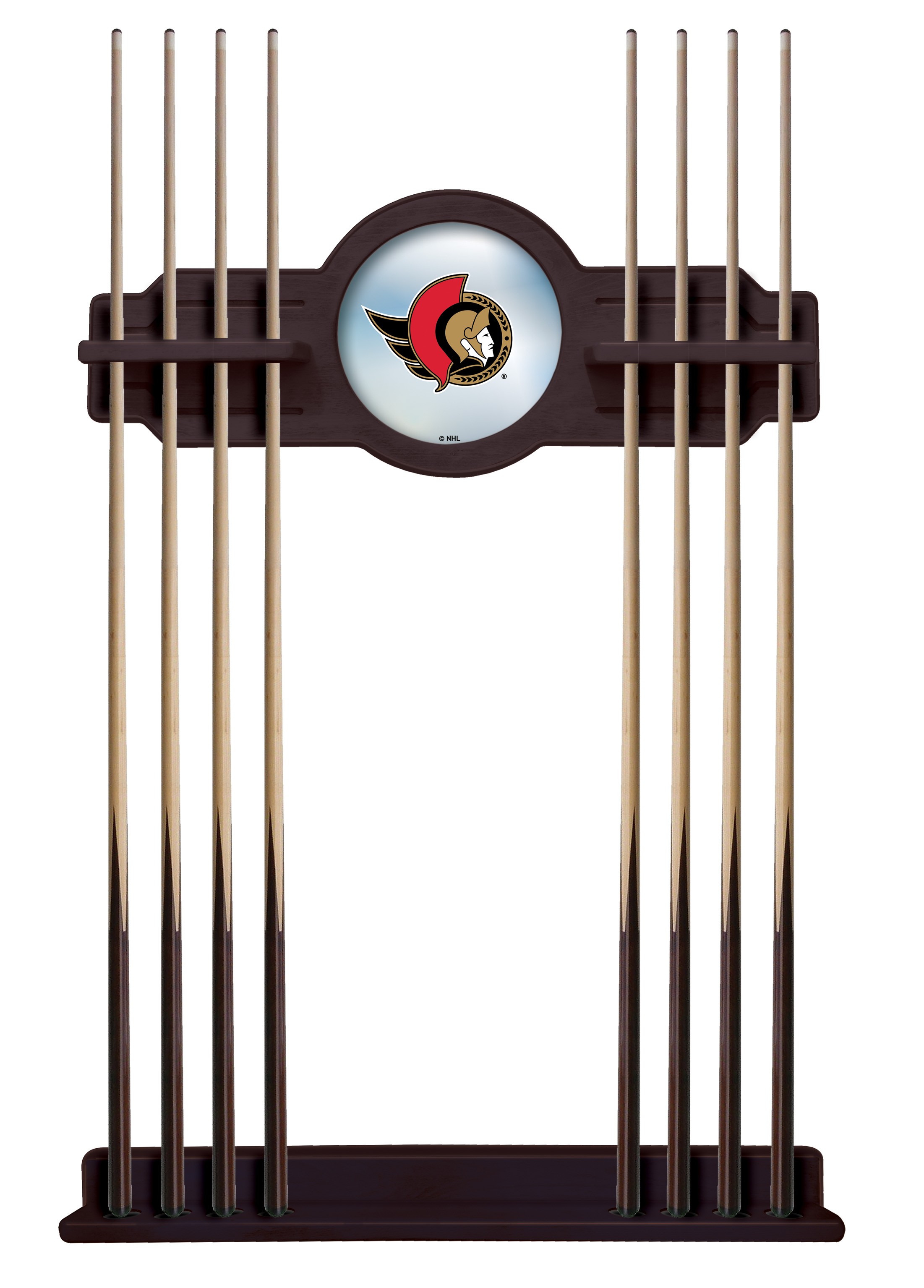 CueETudOttSen Ottawa Senators Cue Rack - English Tudor