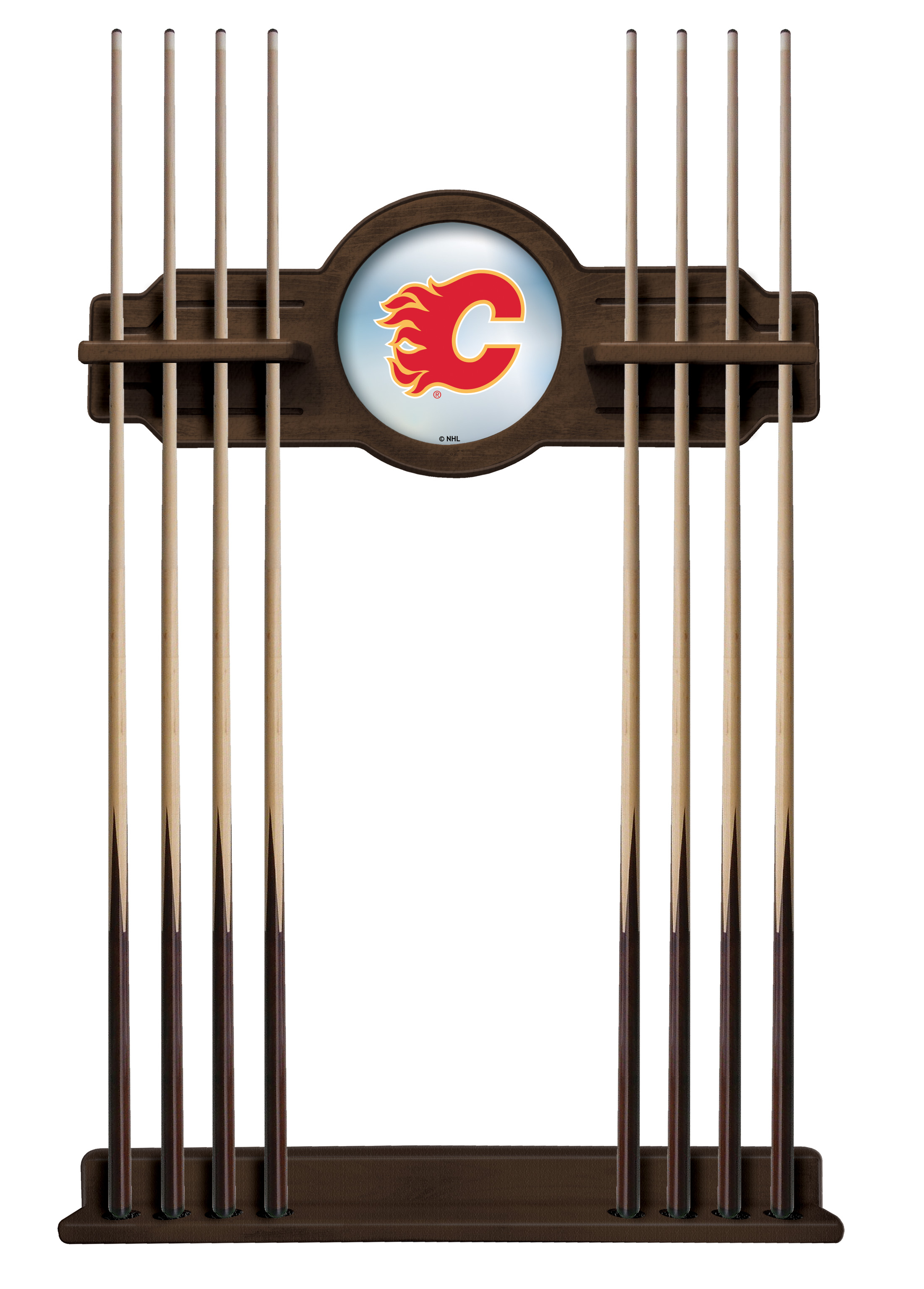 CueNavCalFla Calgary Flames Cue Rack - Chardonnay