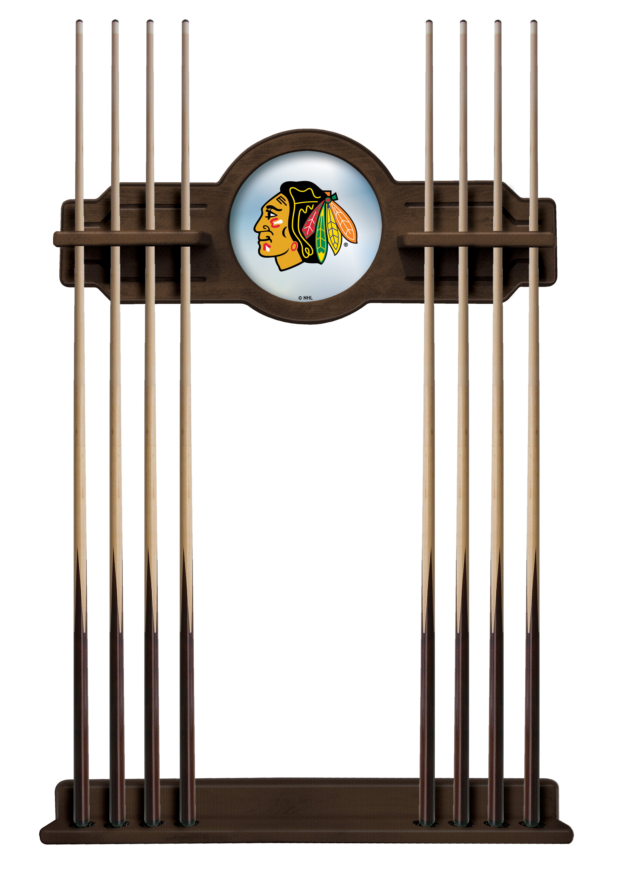 CueNavChiHwk Chicago Blackhawks Cue Rack - Chardonnay