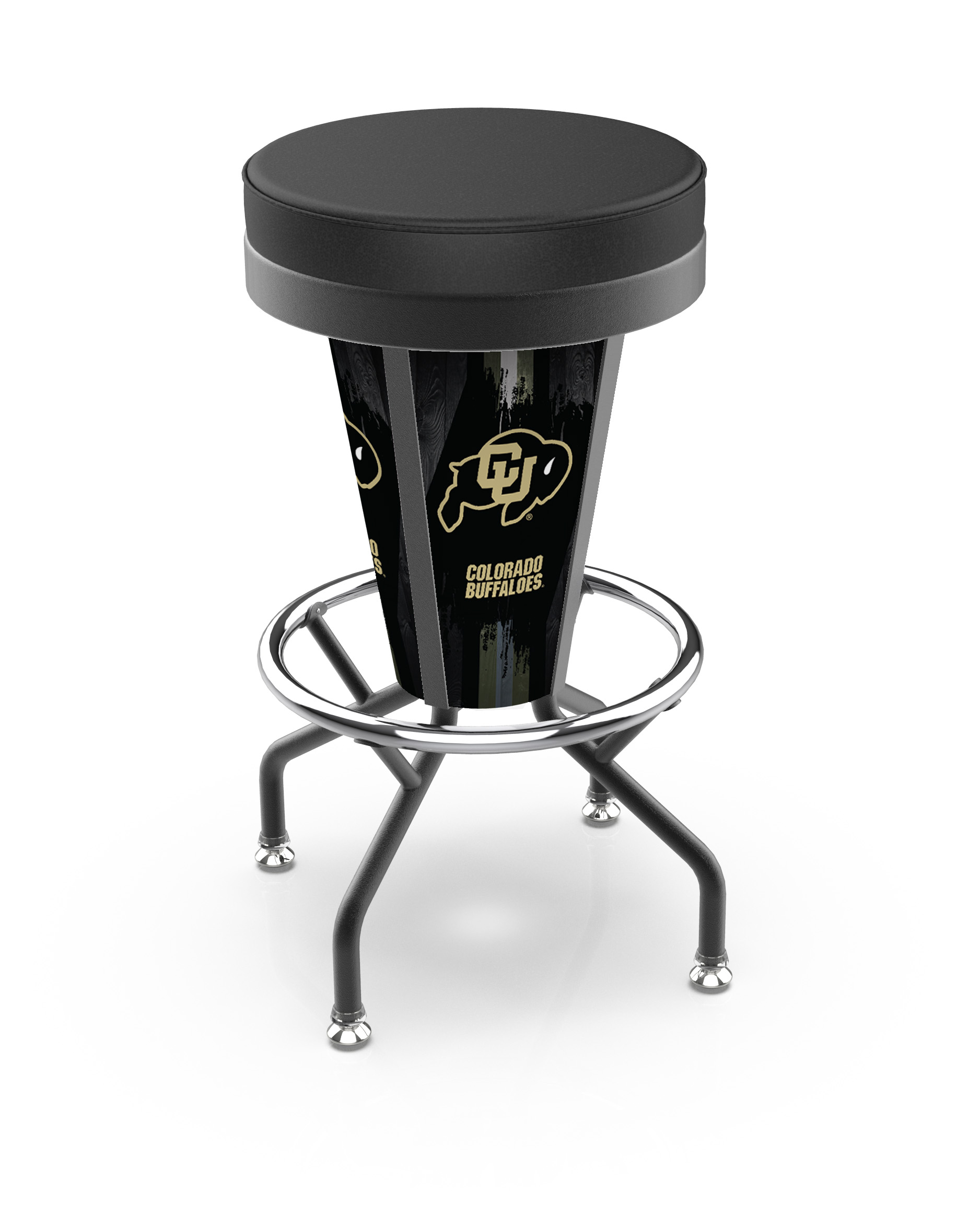 L500030ColoUnBlkVinyl Colorado Lighted Bar Stool