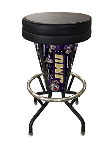 L500030JmsMadBlkVinyl James Madison Lighted Bar Stool