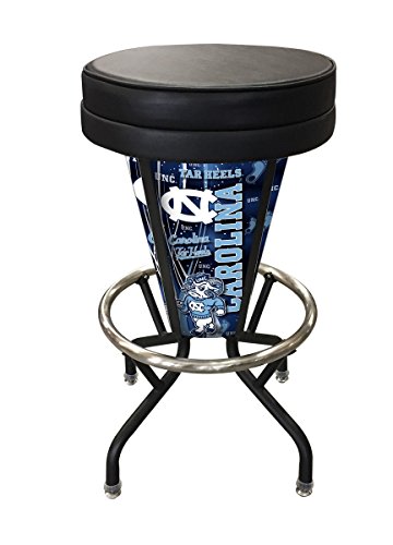 L500030NorCarBlkVinyl North Carolina Lighted Bar Stool