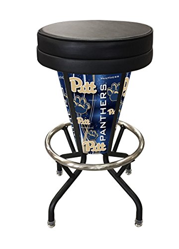 L500030PittsbBlkVinyl Pitt Lighted Bar Stool
