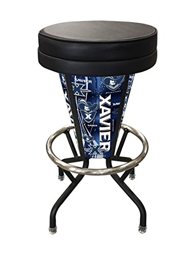L500030XavierBlkVinyl Xavier Lighted Bar Stool