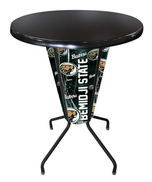 L218B42BmijStOD36RBlk Lighted Bemidji State Pub Table