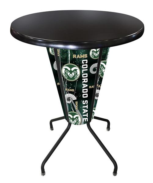 L218B42ColoStOD36RBlk Lighted Colorado State Pub Table