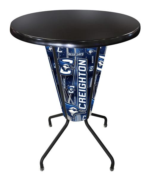 L218B42CrghtnOD36RBlk Lighted Creighton Pub Table