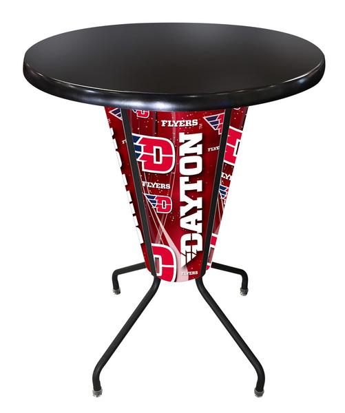 L218B42DytnUnOD36RBlk Lighted University of Dayton Pub Table