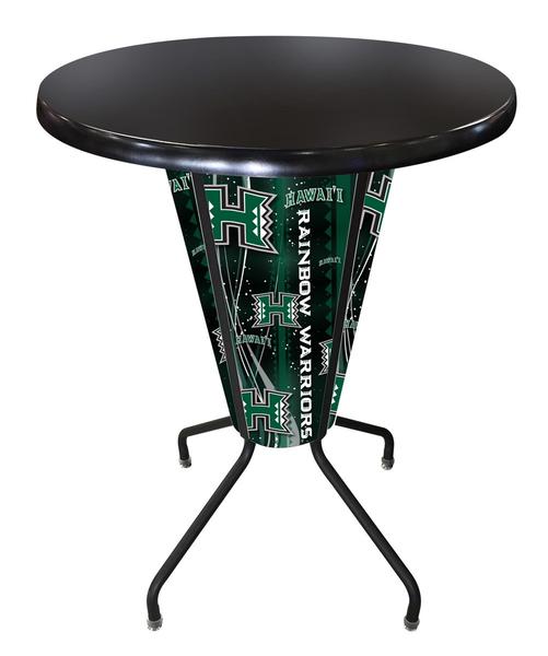 L218B42HawaiiOD36RBlk Lighted Hawaii Pub Table