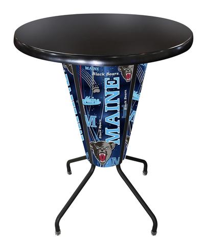 L218B42MaineUOD36RBlk Lighted Maine Pub Table