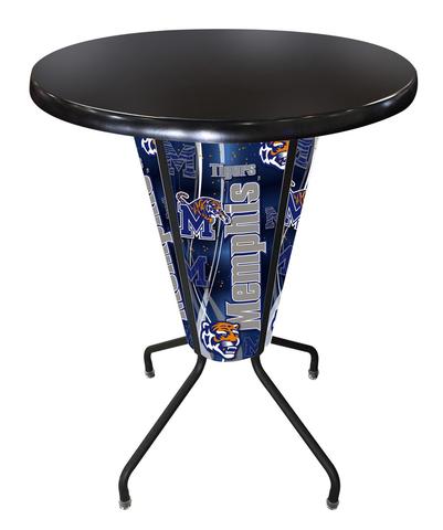 L218B42MemphsOD36RBlk Lighted Memphis Pub Table