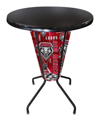 L218B42NewMexOD36RBlk Lighted New Mexico Pub Table