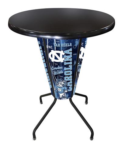 L218B42NorCarOD36RBlk Lighted North Carolina Pub Table