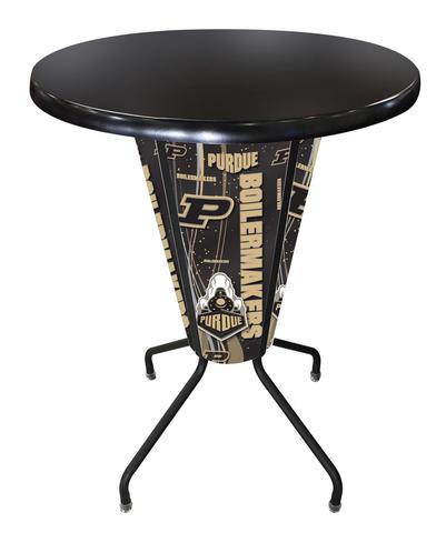 L218B42PurdueOD36RBlk Lighted Purdue Pub Table