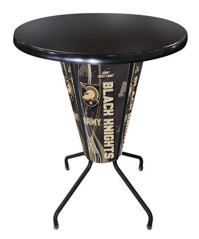 Picture of Holland Bar Stool L218B42USMilAOD36RBlk Lighted United States Military Academy Army Pub Table