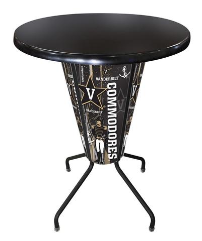 L218B42VanderOD36RBlk Lighted Vanderbilt Pub Table